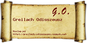 Greilach Odisszeusz névjegykártya